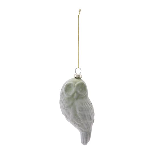 Melrose 4.75" Owl Glass Ornaments Set